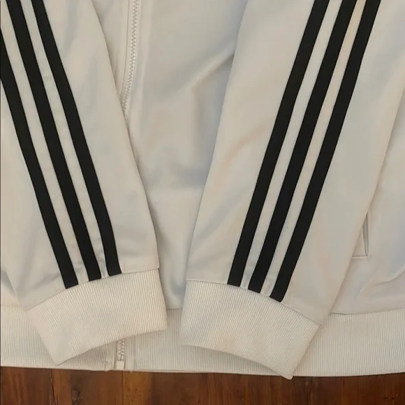 Adidas Classic White Jacket with Black Accents - Picture 4 of 5